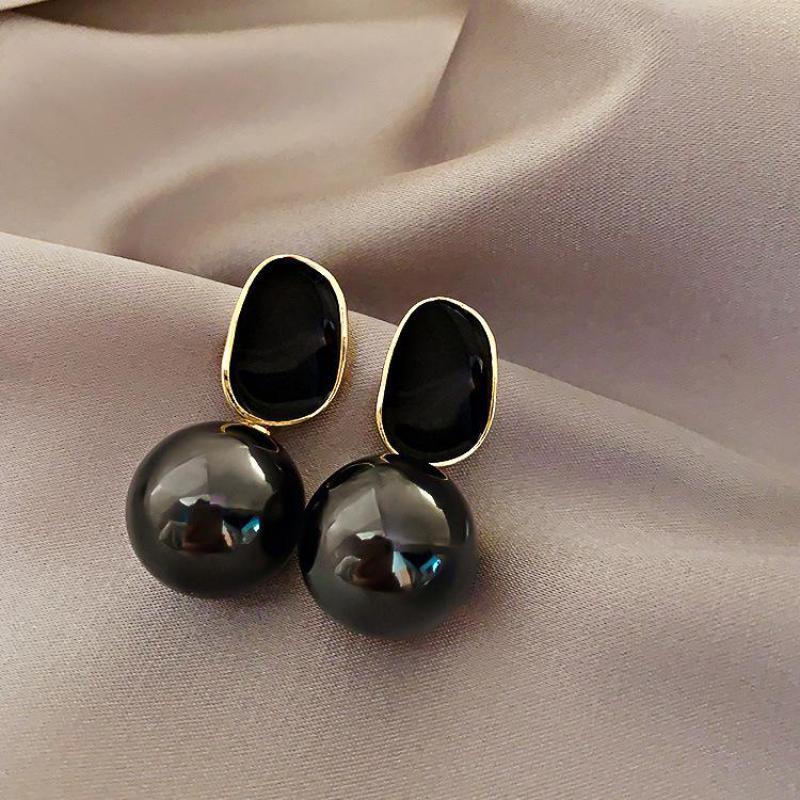 Pearl Stud Earrings - Большие брендовые высококачественные благородные жемчужные серьги