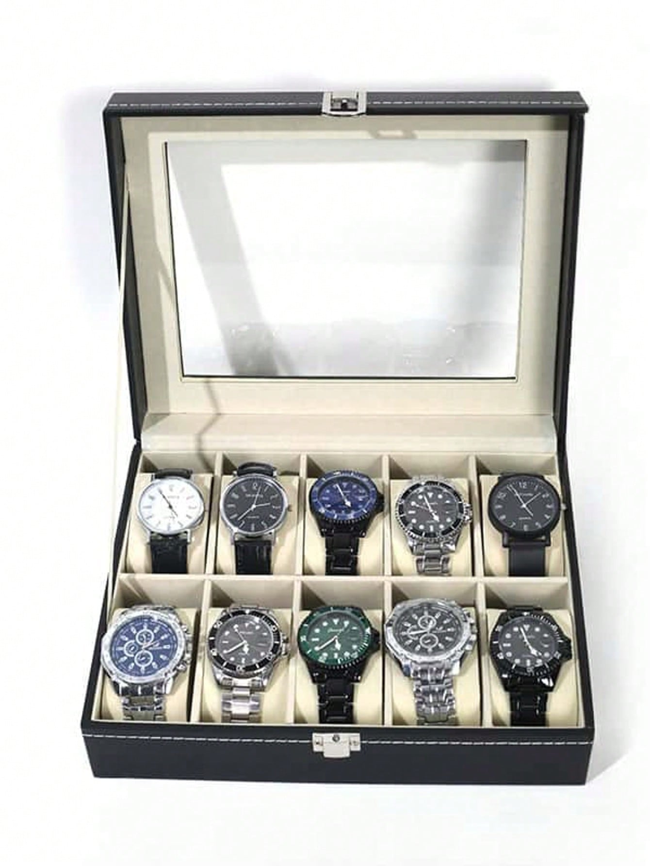Jewelry Stores Watches - Кожаная шкатулка для часов с замком,