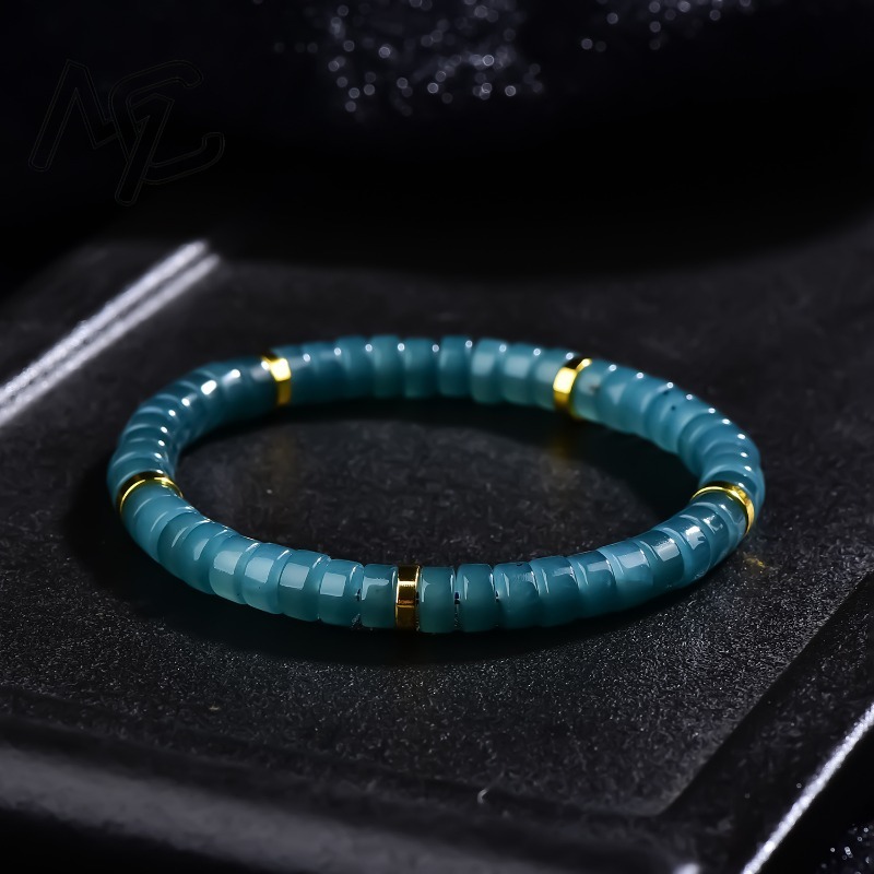 Jewelry & Watches Sp Zo O - Браслет из натурального жадеита с бусинами-абакусами