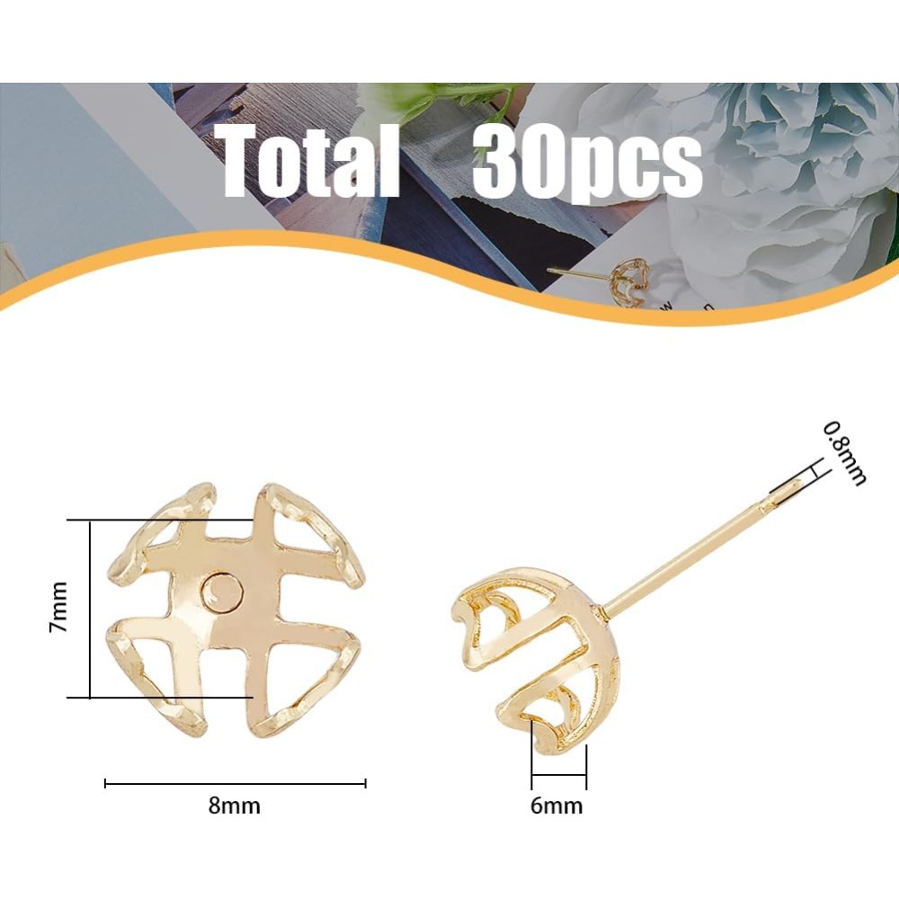 30 шт., крепление для сережек, – обзор и цена Pearl Stud Earrings