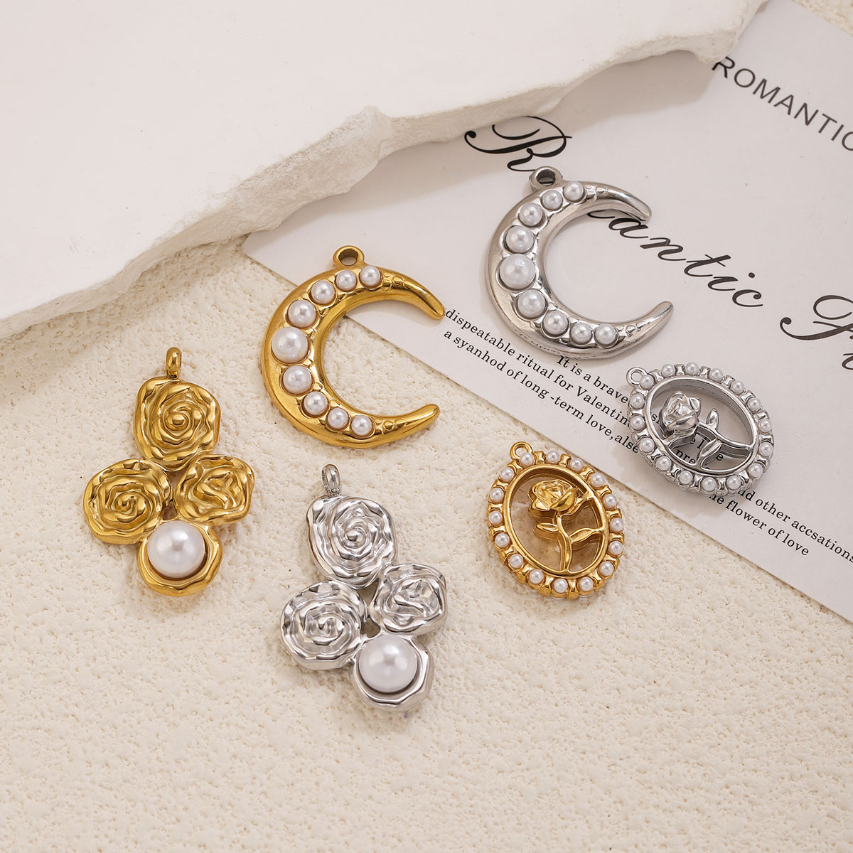 5 шт. подвесок-шармов из нержа – обзор и цена Pearl Stud Earrings