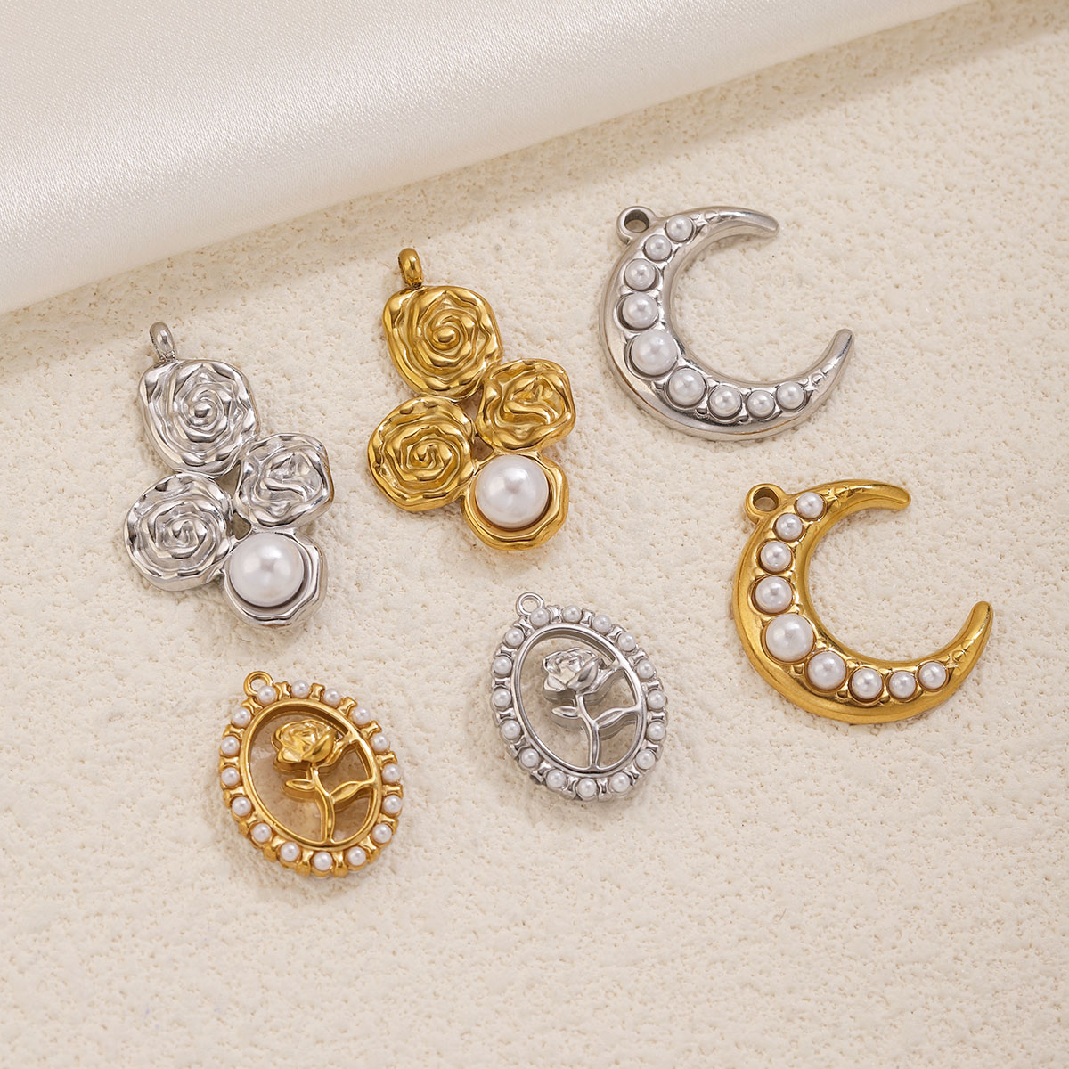5 шт. подвесок-шармов из нержа – обзор и цена Pearl Stud Earrings