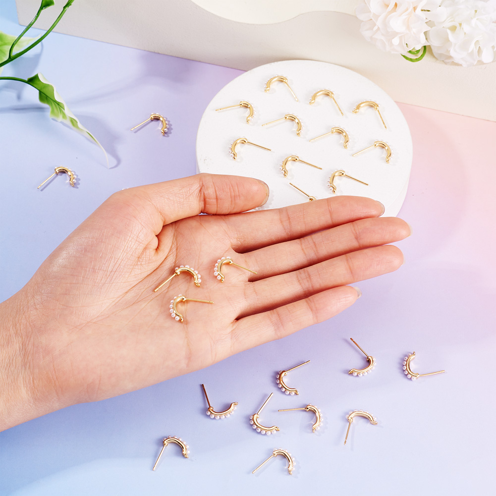 30 шт. латунных основ для сере – обзор и цена Pearl Stud Earrings